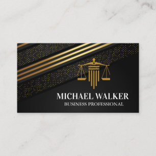 Rechtsanwalts-Logo Gold Schwarz Elegant Visitenkarte