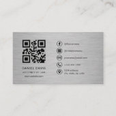 Rechtsanwalts-Metall-QR-Code Visitenkarte (Vorderseite)