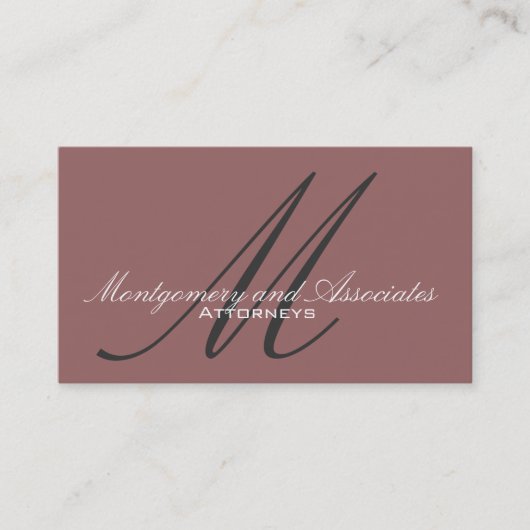 Rechtsanwalts-Monogramm-kundengerechte Visitenkarte (Vorderseite)