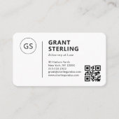 Rechtsanwalts-QR-Code-Logo Professional Visitenkarte (Vorderseite)