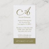 Rechtsanwalts-Rechtsanwalt-legales Visitenkarte (Rückseite)