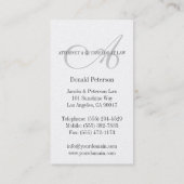 Rechtsanwalts-Rechtsanwalt-legales Visitenkarte (Rückseite)