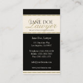 Rechtsanwalts-Rechtsanwalt-legales Visitenkarte (Rückseite)