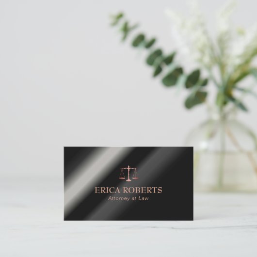 Rechtsanwalts-Rechtsanwalt-Rosen-Goldskala des Visitenkarte (Stehend Vorderseite)