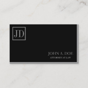 Rechtsanwalts-Rechtsanwalt-schwarzes/silbernes Visitenkarte