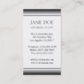 Rechtsanwalts-Rechtsanwalt-Sozietäts-Büro-Skala Visitenkarte (Rückseite)