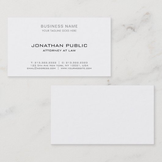 Rechtsanwalts-Rechtsanwaltsbüro-moderne elegante Visitenkarte (Vorne/Hinten)