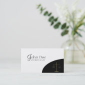 Rechtsanwalts-Schwarzes/Goldecke Visitenkarte (Stehend Vorderseite)