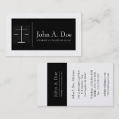 Rechtsanwalts-Schwarzes/Platin-Grenzbalance Visitenkarte (Vorne/Hinten)