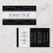 Rechtsanwalts-silberne Streifen - verfügbarer Visitenkarte (Vorne/Hinten)