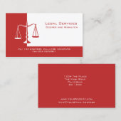 Rechtsanwalts-Skalen von Gerechtigkeit Visitenkarte (Vorne/Hinten)