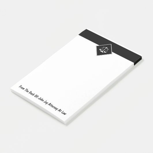 Rechtsanwalts-Thema-klebrige Post-it Klebezettel (angewinkelt)