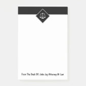 Rechtsanwalts-Thema-klebrige Post-it Klebezettel (Vorderseite)