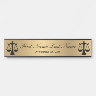 Rechtsanwalts-Türschilder Anwalt Gold Langer Name Türschild