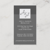 Rechtsanwalts-Visitenkarte - Gewohnheit Visitenkarte (Rückseite)