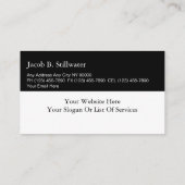 Rechtsanwalts-Visitenkarten Visitenkarte (Rückseite)