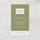Rechtsanwalts-Visitenkarten Visitenkarte (Rückseite)