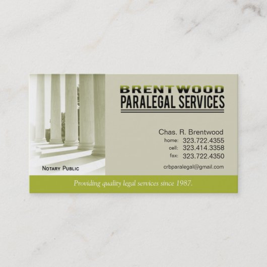 Rechtsanwaltsbüro des Rechtsassistent-Legal1 hält Visitenkarte (Vorderseite)