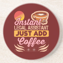 Rechtsanwaltsgehilfe Kaffee Untersetzer Schreibtis