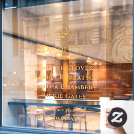 Rechtsanwaltsgeschäft | Law Office Black Gold Fensteraufkleber