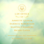 Rechtsanwaltsgeschäft | Law Office Black Gold Fensteraufkleber (Blatt 3)