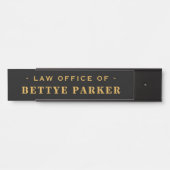 Rechtsanwaltsgeschäft | Law Office Black Gold Türschild (Vorderseite )