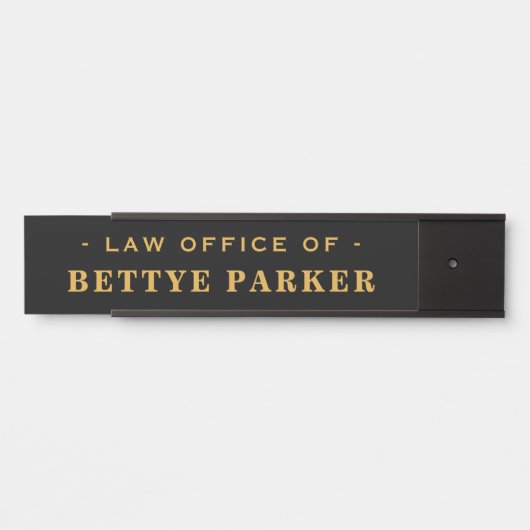 Rechtsanwaltsgeschäft | Law Office Black Gold Türschild (Vorderseite )