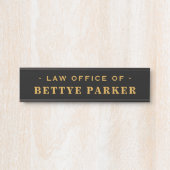 Rechtsanwaltsgeschäft | Law Office Black Gold Türschild (Vorderseite )