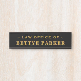 Rechtsanwaltsgeschäft | Law Office Black Gold Türschild