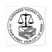 Rechtsanwaltskala #2 Juristische Bücher Name Adres Permastempel (Design)