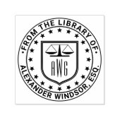 Rechtsanwaltskala #3 Juristische Bibliothek Permastempel (Design)