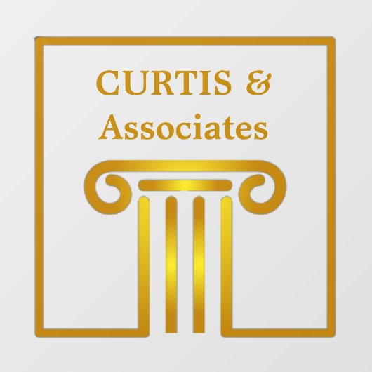 Rechtsanwaltskanzlei - benutzerdefinierte Fensterk Fensteraufkleber (Blatt)