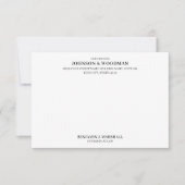 Rechtsanwaltskanzlei Beruflich Black Mitteilungskarte (Vorderseite)