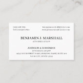 Rechtsanwaltskanzlei Beruflich Black Visitenkarte (Vorderseite)