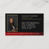 Rechtsanwaltskanzlei Foto Modernes Beruflich Visitenkarte (Rückseite)