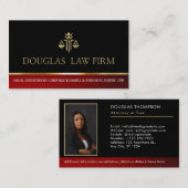 Rechtsanwaltskanzlei Foto Modernes Beruflich Visitenkarte (Vorne/Hinten)