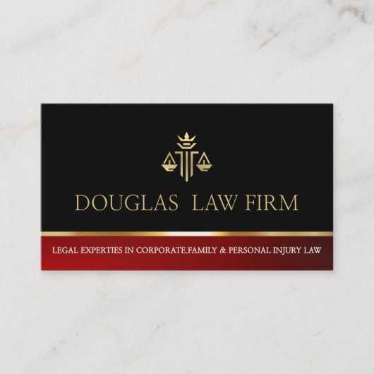 Rechtsanwaltskanzlei Foto Modernes Beruflich Visitenkarte (Vorderseite)