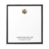 Rechtsanwaltskanzlei für berufliches Gold-Logo Notizblock (Vorderseite)