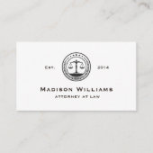 Rechtsanwaltskanzlei für Weiß und Schwarz Visitenkarte (Vorderseite)