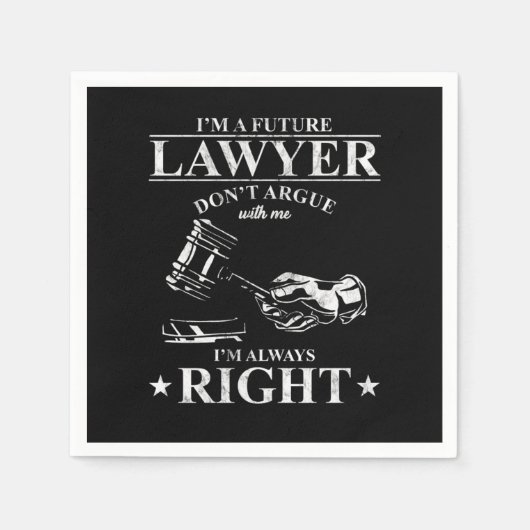 Rechtsanwaltskanzlei Geschenk im künftigen Rechtsa Serviette (Vorderseite)