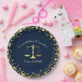 Rechtsanwaltskanzlei Marine Blue Gold Graduation P Pappteller (Party)