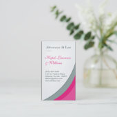 Rechtsanwaltskanzlei mit Firmenkarte in heißen Ros Visitenkarte (Stehend Vorderseite)