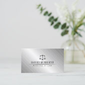 Rechtsanwaltskanzlei Moderne Metallische Visitenkarte (Stehend Vorderseite)