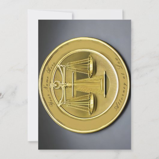 Rechtsanwaltskanzlei personalisierbare Gratulation Einladung (Rückseite)