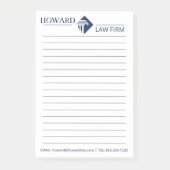 Rechtsanwaltskanzlei personalisiertes Firmenlogo Post-it Klebezettel (Vorderseite)