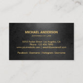 Rechtsanwaltskanzlei Scales of Justice Gold (Effek Visitenkarte (Rückseite)