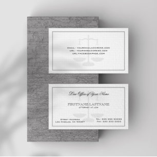Rechtsanwaltskanzlei Simple Linen Textur Visitenkarte
