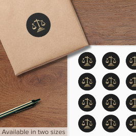 Rechtsanwaltskanzlei - Skala der Justiz Runder Aufkleber