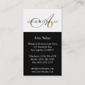 Rechtsanwaltskanzlei Visitenkarte (Rückseite)