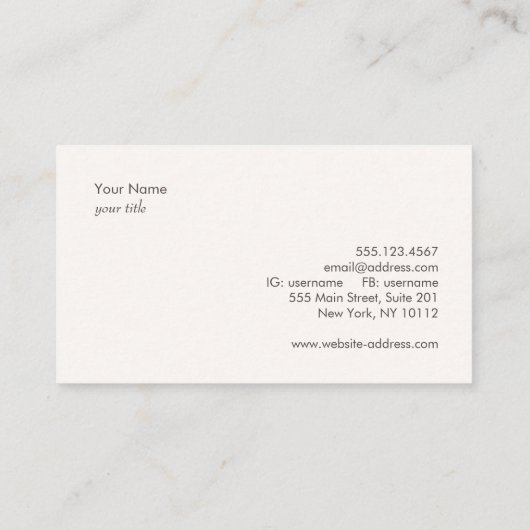 Rechtsanwaltskarte Visitenkarte (Rückseite)